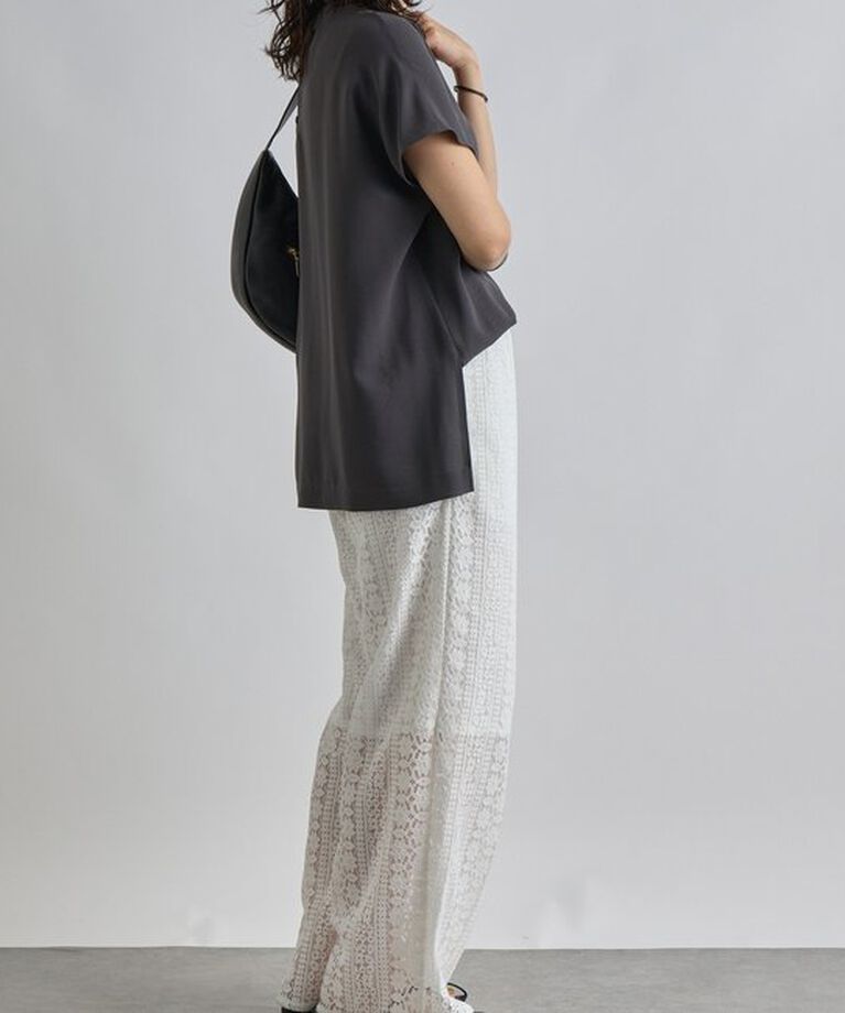  「【ウォッシャブル】テレコ切替ジョーゼットブラウス」|シャツ・ブラウス|