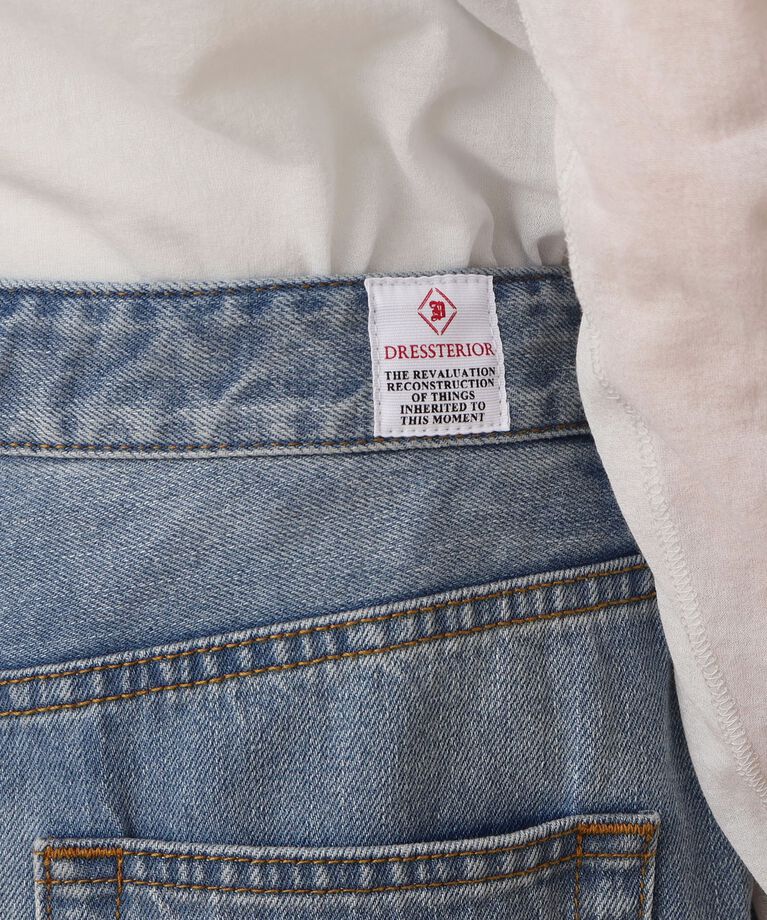 DRESSTERIOR「【大人百花春号掲載 モデル美香さん着用】ヴィンテージ加工ワイドデニムパンツ」|デニム|