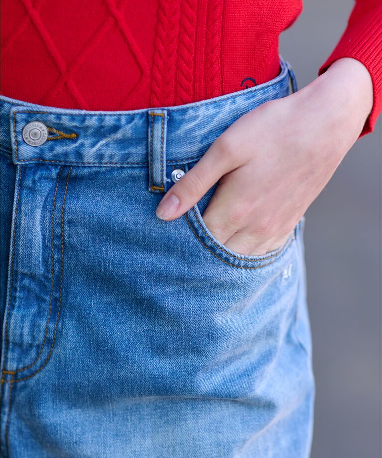 DRESSTERIOR「【大人百花春号掲載 モデル美香さん着用】ヴィンテージ加工ワイドデニムパンツ」|デニム|