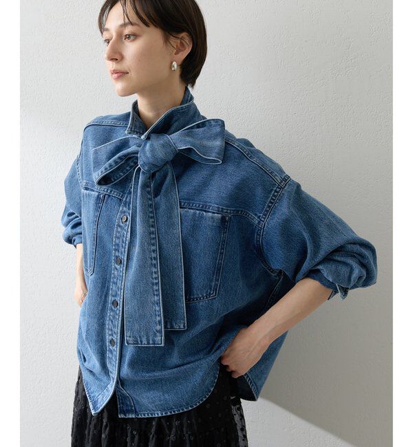 Whim Gazette/デニムボウタイシャツ