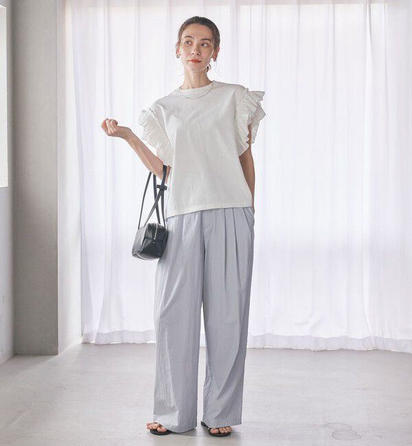 こ*ろ様 コットンナイロン ワイドタックパンツ ―ウォッシャブル― こ*ろ様