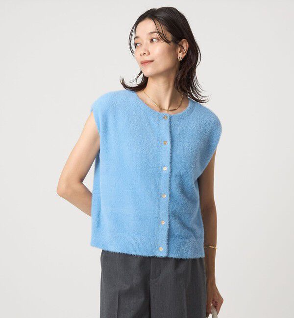 フラッフフェザー 2WAY フレンチスリーブ ニット -ウォッシャブル-