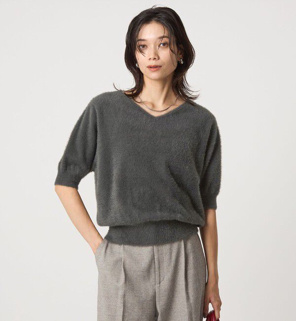 フラッフフェザー 2WAY ショートスリーブ ニット プルオーバー -ウォッシャブル-