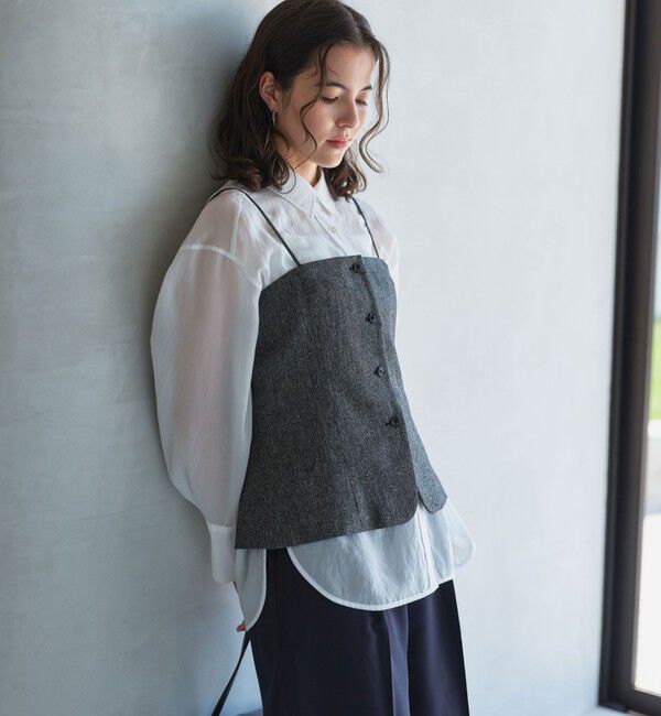 メランジツイル ビスチェ キャミソール -ウォッシャブル-