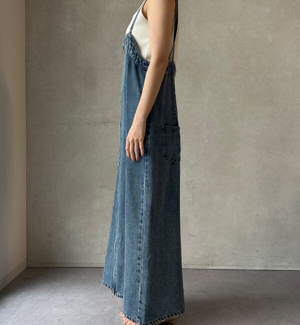 DouDouリヨセルデニムジャンスカ　ブルー　38 新品！DouDou リヨセルデニムジャンスカ ブルー 38size リヨセル