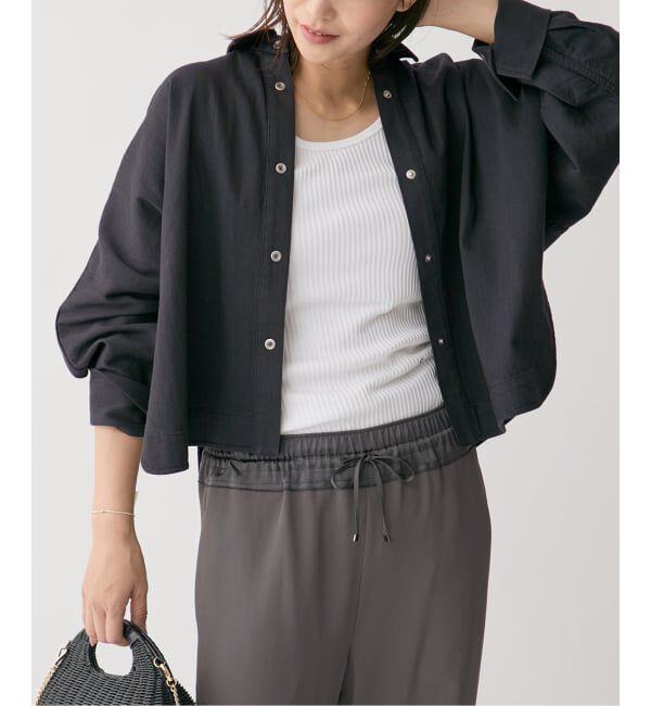 IENA/デニムフォルムシャツ