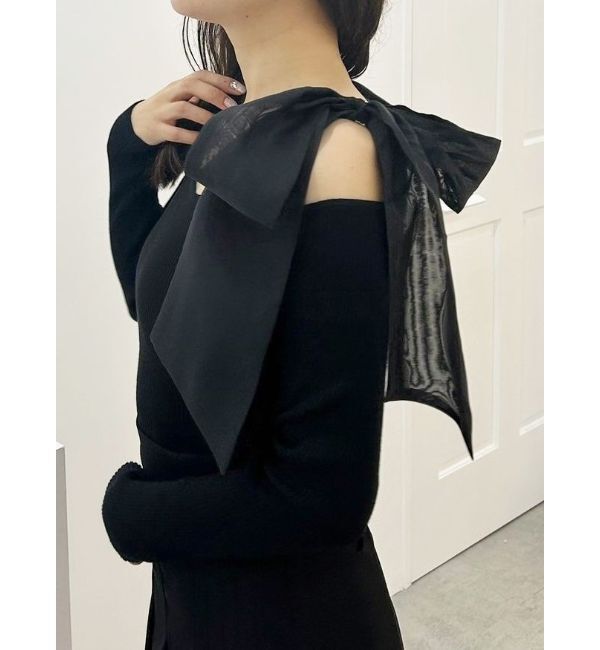 ⭐️ MERCURYDUO オフショルフリルブラウス インディゴブルー トップス