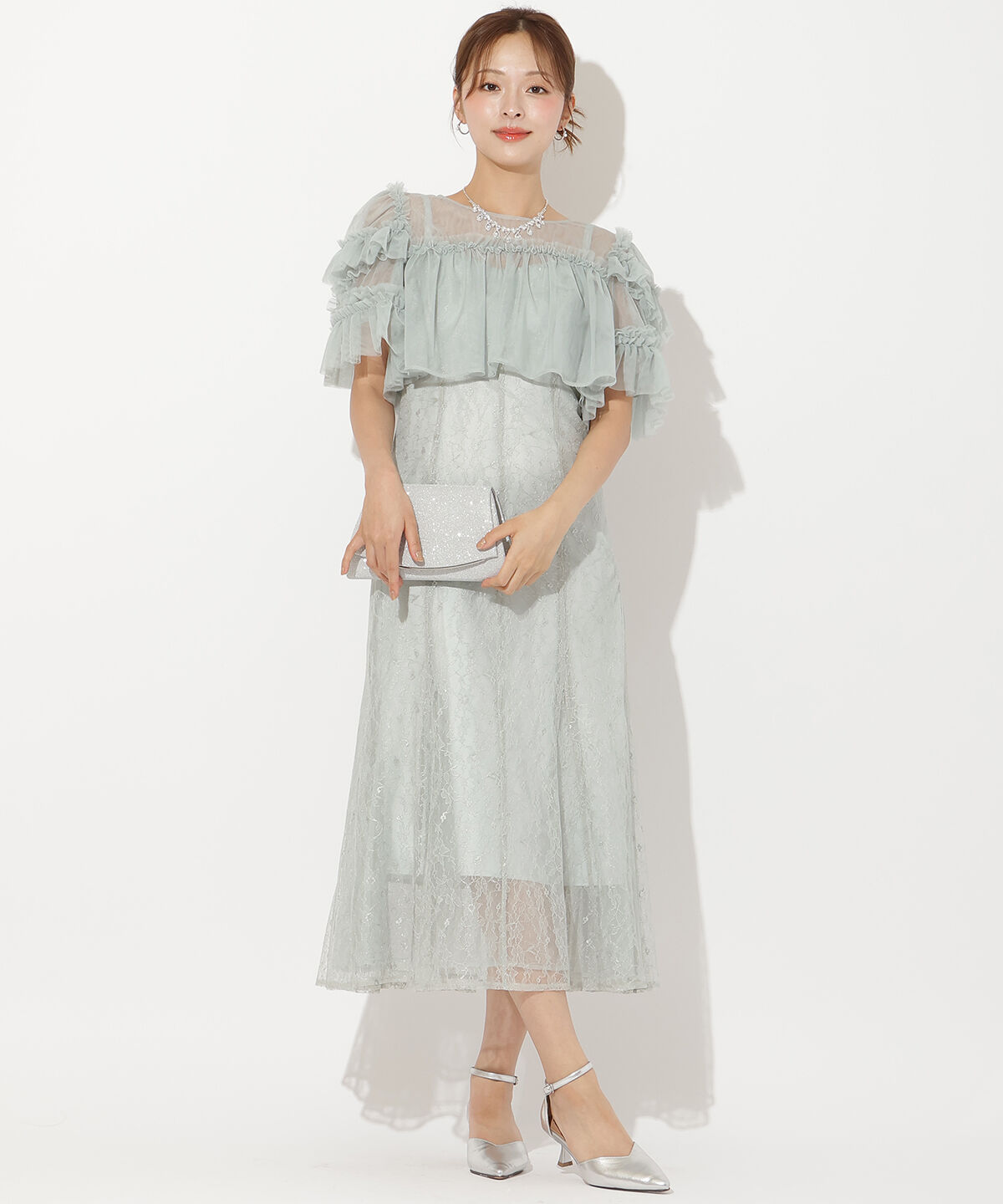 アンド クチュール チュールフリルドレス アンドクチュール AND COUTURE チュールフリルドレス （ブラック