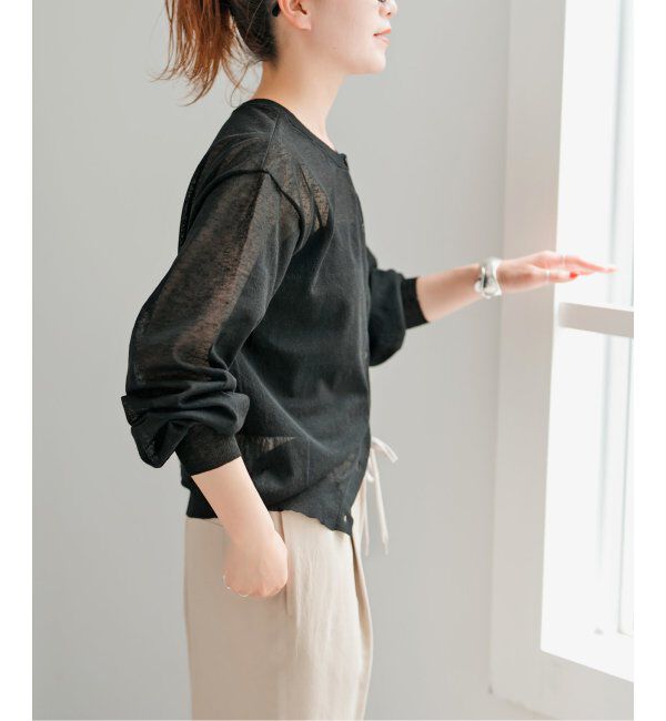 Spick and Span 2WAYシアークルーネックカーディガン★新品 2WAYシアークルーネックカーディガン（カーディガン）｜Spick