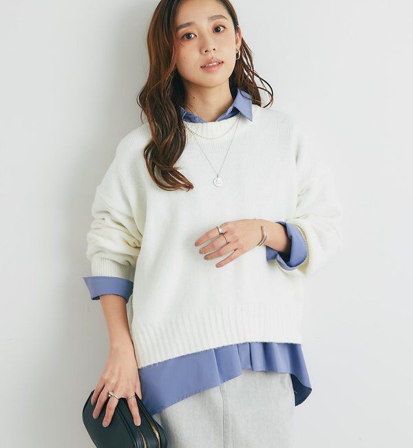 【アンディコール】Vネックウールビーバーコート リバー仕立てノーカラーVネックコート | FREDY & GLOSTER