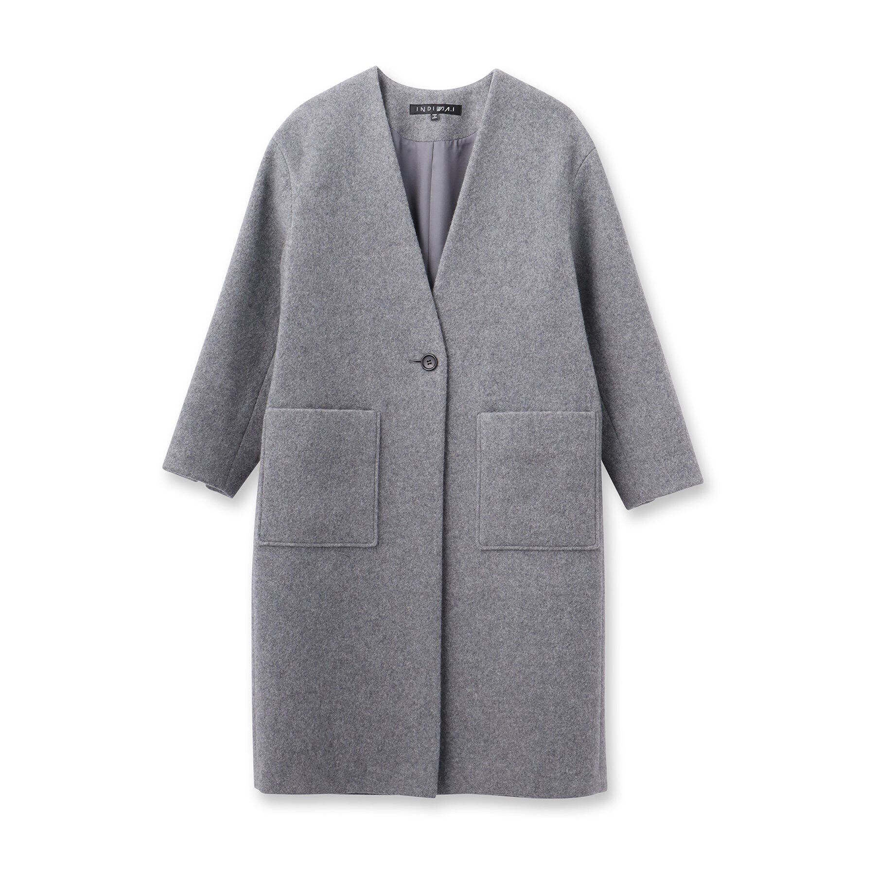 新品✨INDIVI V.A.I カシミヤ混 ウールコート ボリュームカラー 5号 新品✨INDIVI V.A.I カシミヤ混 ウールコート ボリュームカラー