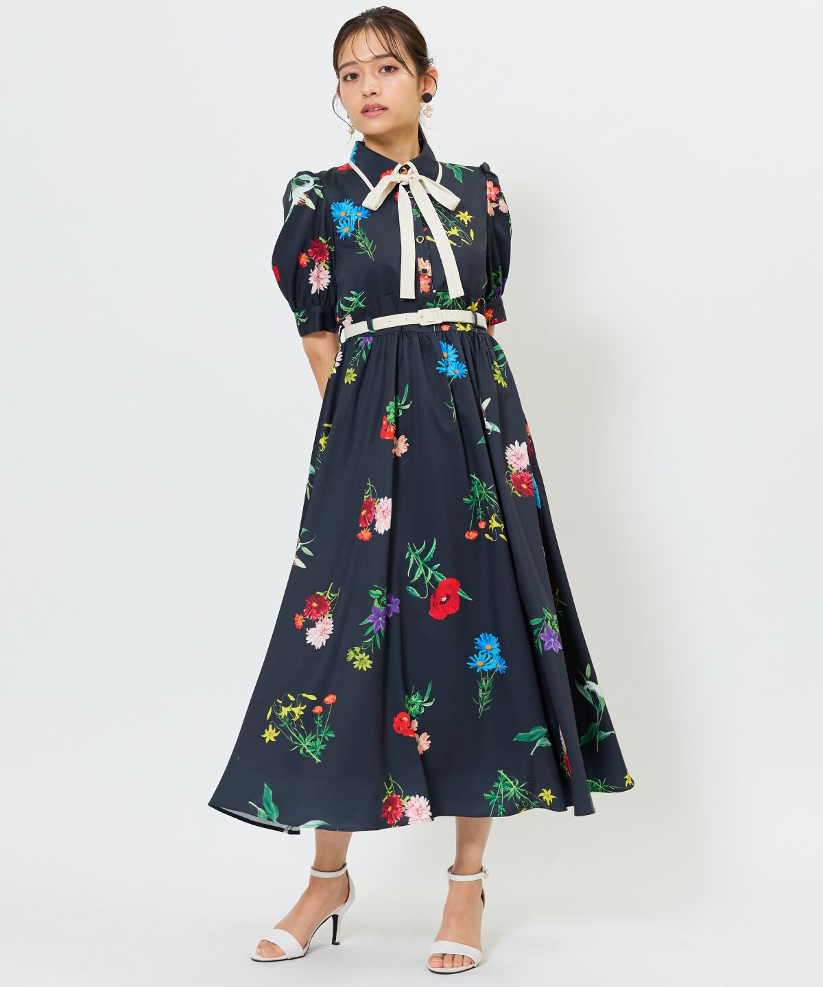 美品♥アンドクチュール♥花柄フリルワンピース ボタニカルフラワーワンピース（アンドクチュール）｜ルミネの