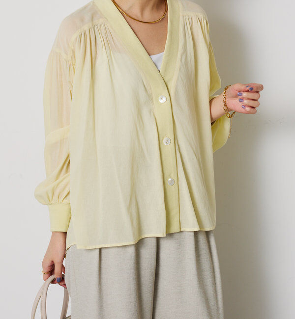 COLLAGE GALLARDAGALANTE 強撚シアーシャツカーディガン COLLAGE GALLARDAGALANTE｜強撚シアーシャツカーディガン