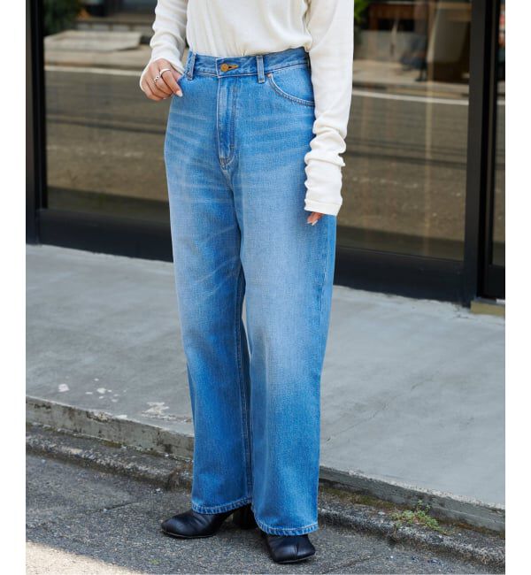 OUTDOOR PRODUCTS LEE ハイウエストルーズデニム M LEE 別注ハイウエストルーズデニム（デニムパンツ）｜OUTDOOR