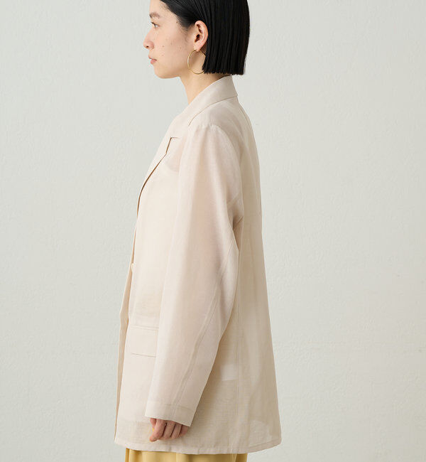 リネンシアージャケット ベージュ リネンライクシアージャケット｜ルミネのファッション通販