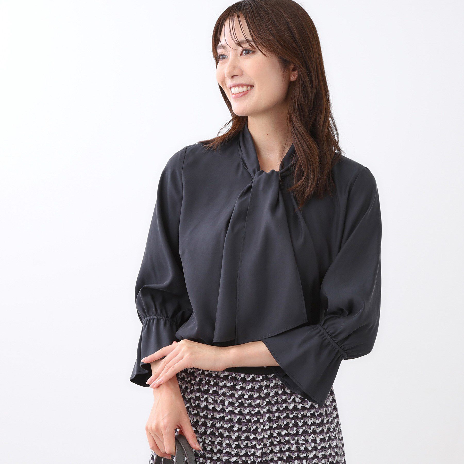 美品】IENAフリルカラーシャツブラウス 美品 イエナ IENA ストライプ