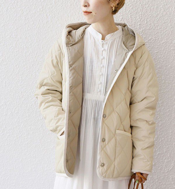 SHIPS別注 TAIONパイピングノーカラーダウンジャケット SHIPS別注