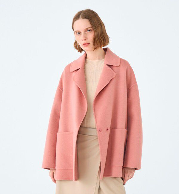 プレミアムウールリバー オープンカラーショートコート（Ballsey