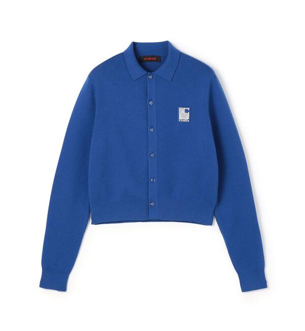 コットンカシミヤ パールロゴポロカーディガン（CABaN）｜ルミネ
