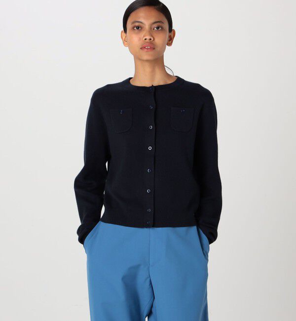 kan　CABaN コットンカシミヤ クルーネックカーディガン CABaN カーディガン コットンカシミヤ クルーネックカーディガン