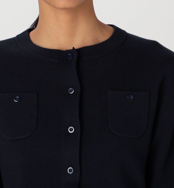 新品 CABaN コットンカシミヤ クルーネックカーディガン ネイビー XS コットンカシミヤ クルーネックカーディガン（CABaN）｜ルミネの