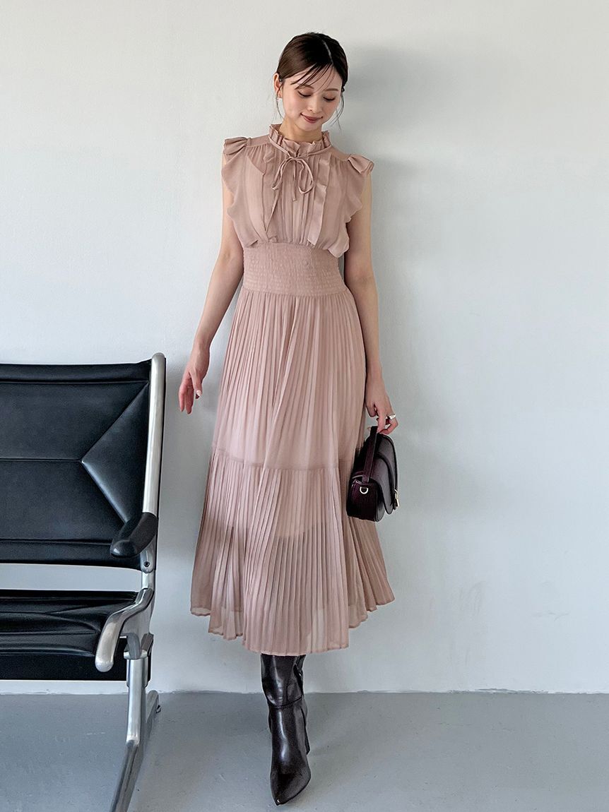 SNIDEL シアープリーツウエストワンピース スナイデル SNIDEL Sustainableシアープリーツウエスト