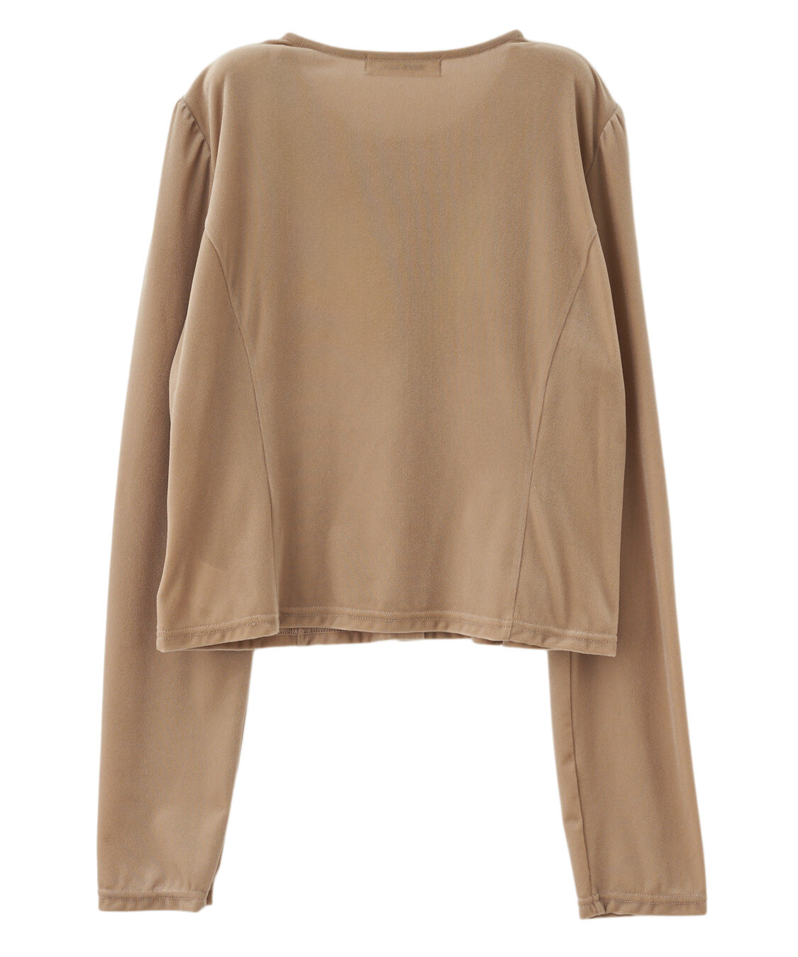 即完　ココディール　新品タグ付　ショート丈ベロアカーディガン　ブラウン　25AW 完売レア商品！ ココディール 新品タグ付 ショート丈ベロア