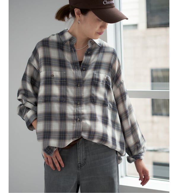 SLOBE IENA ビエラチェックルーズシャツ　新品 追加》ビエラチェックルーズシャツ（SLOBE IENA）｜ルミネの