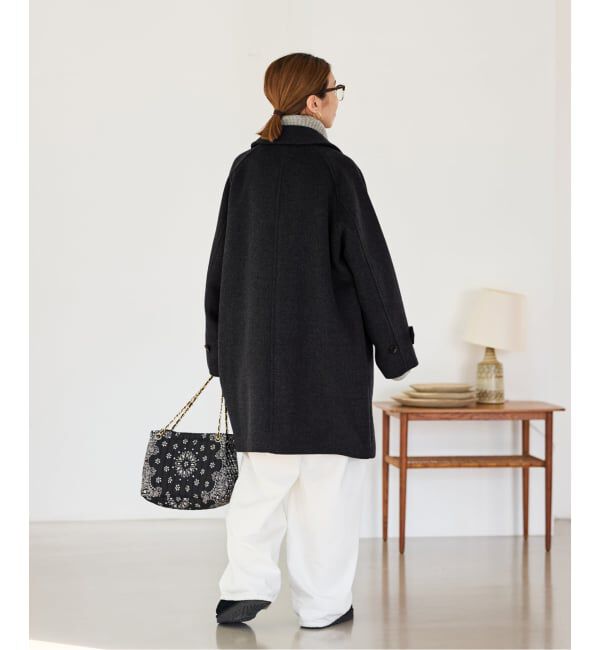 【新品未使用タグ付き】フレームワーク　ラムウールMIXシャルムバルカラーコート FRAMeWORK｜≪WEB先行 / 追加≫ラムウールMIXシャルムバルカラー