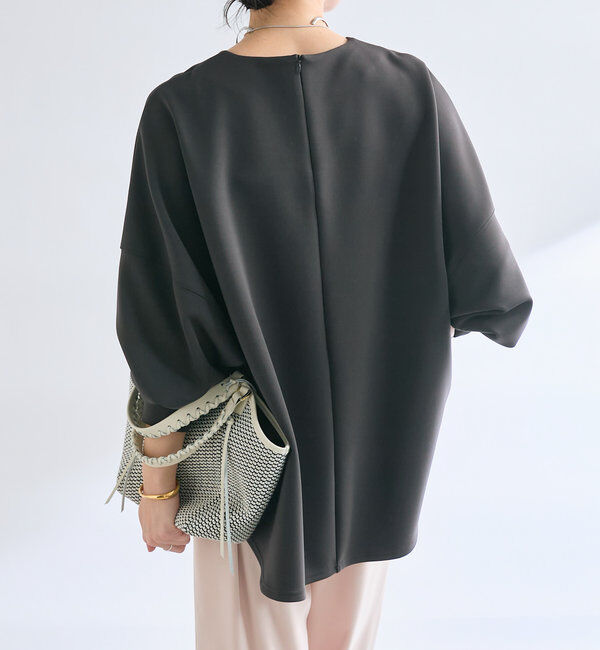 リヴドロワ　【楽ちんキレイ】ダンボールポンチョプルオーバー ホワイト 楽ちんキレイ】ダンボールポンチョプルオーバー｜ルミネの