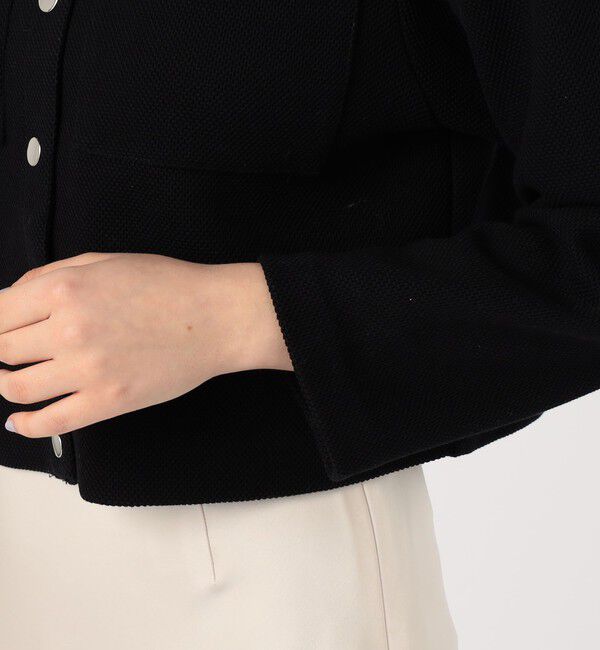 【Ballsey】イギージャージー ショートカーディガン　ホワイト 36 Ballsey カーディガン イギージャージー ショートカーディガン