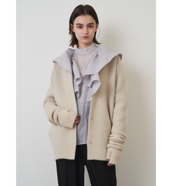 新品【ELENDEEK】CN RACCOON MIX WCD アイボリー 02 ELENDEEK カーディガン ELENDEEK CN RACCOON MIX WCD レディース