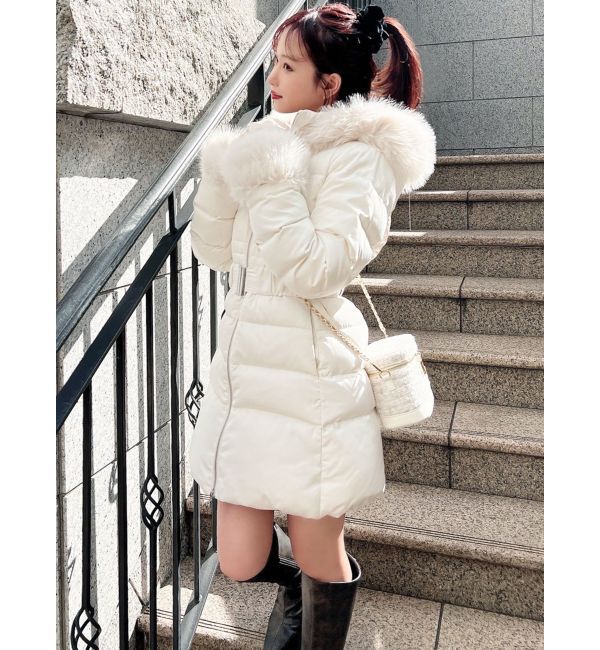 RESEXXY フード付きダウンコート 美品♡ リゼクシー RESEXXY フード付ダウンコート （ブラック