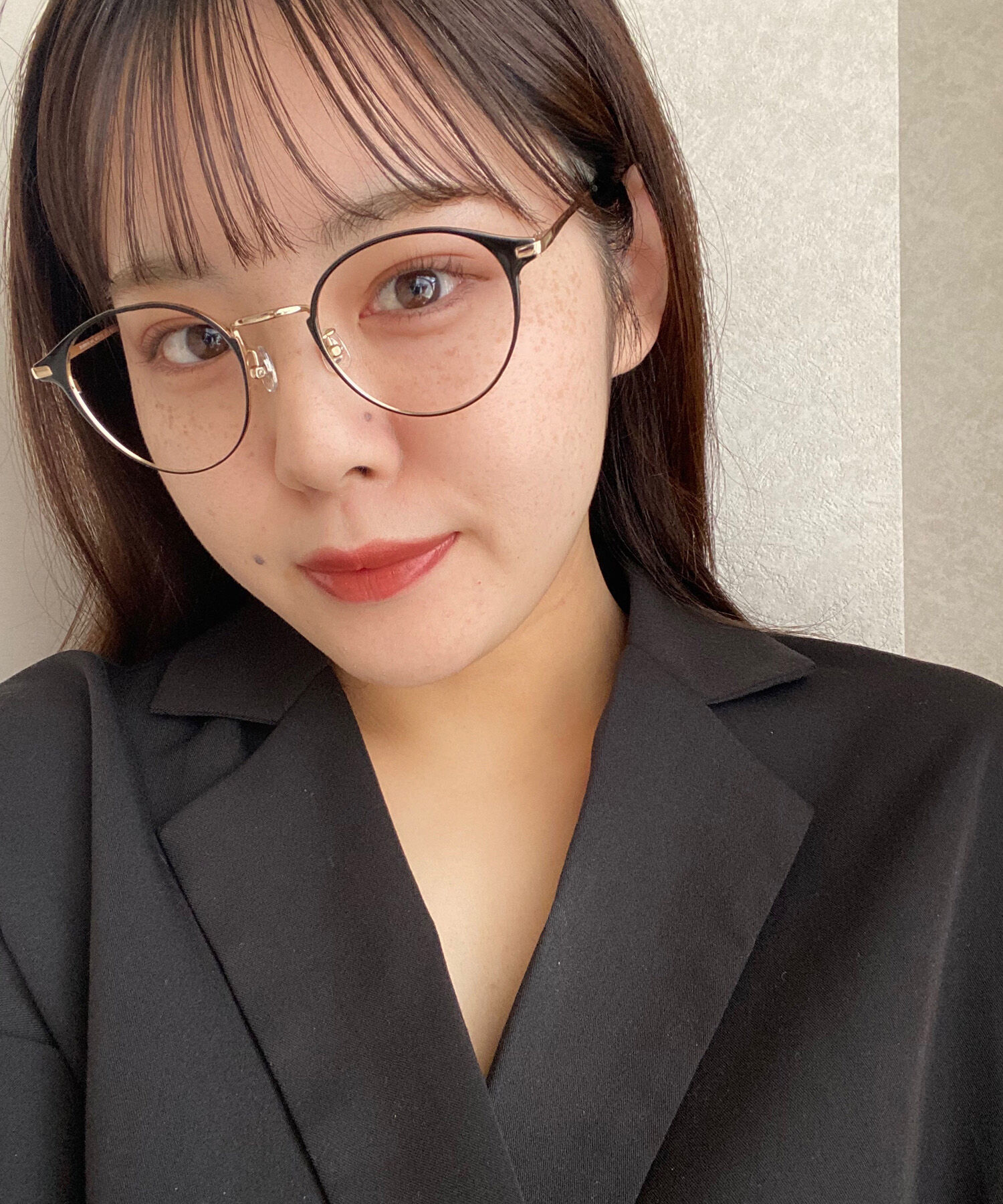 中顔面短縮みえメガネ]ボストン型 メガネ （レンズ交換券付き