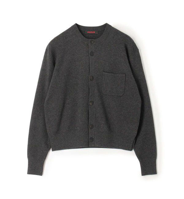 美品 キャバン ウールカシミヤクルーカーディガン S レッド 定番人気 ポケット 美品 キャバン ウールカシミヤクルーカーディガン S レッド 定番