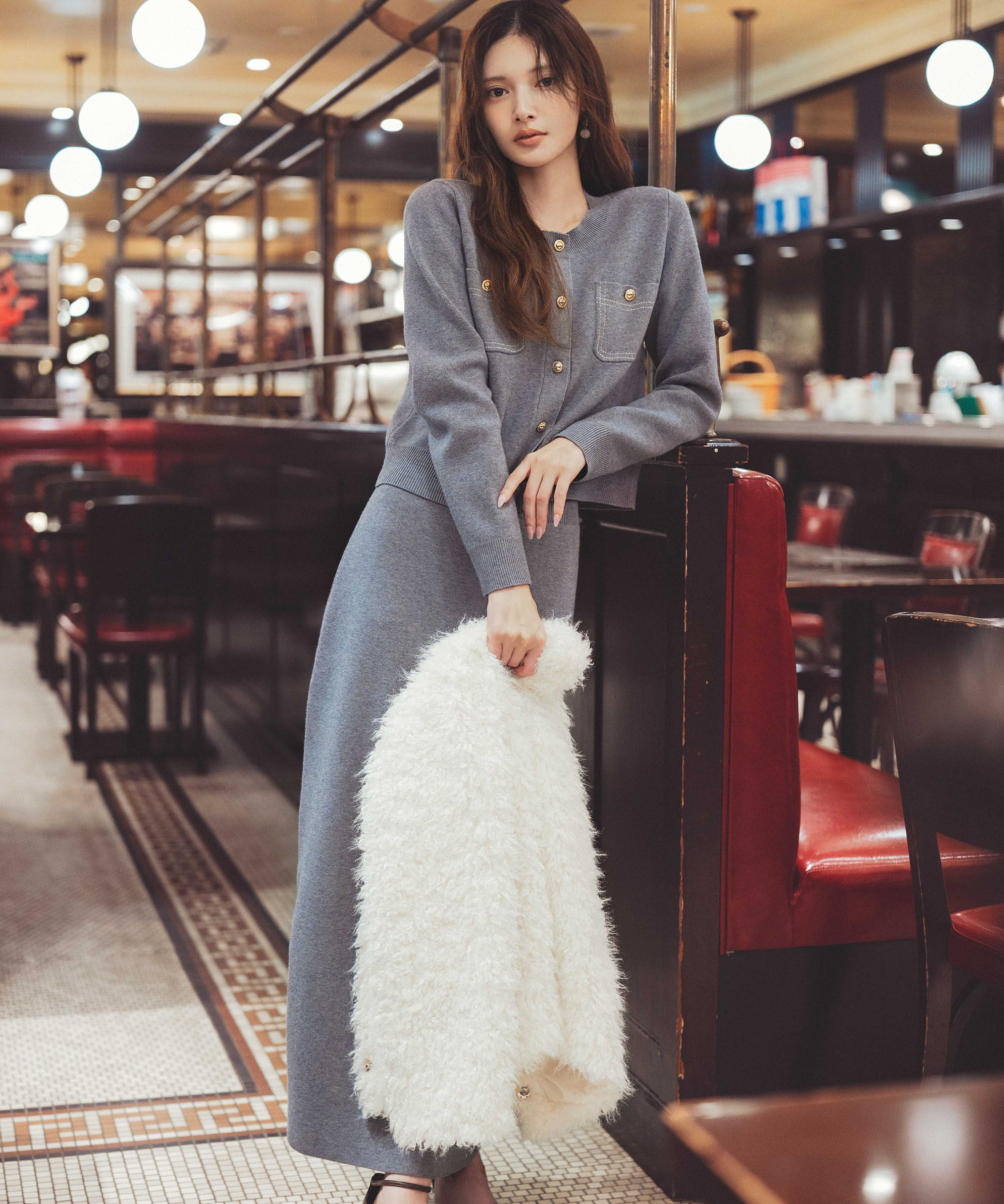 proportion バイカラーニットワンピース ワンピース バイカラーニット  