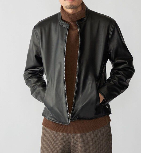 SHIPS: ラムレザー シングル ライダース ジャケット 25FW（SHIPS