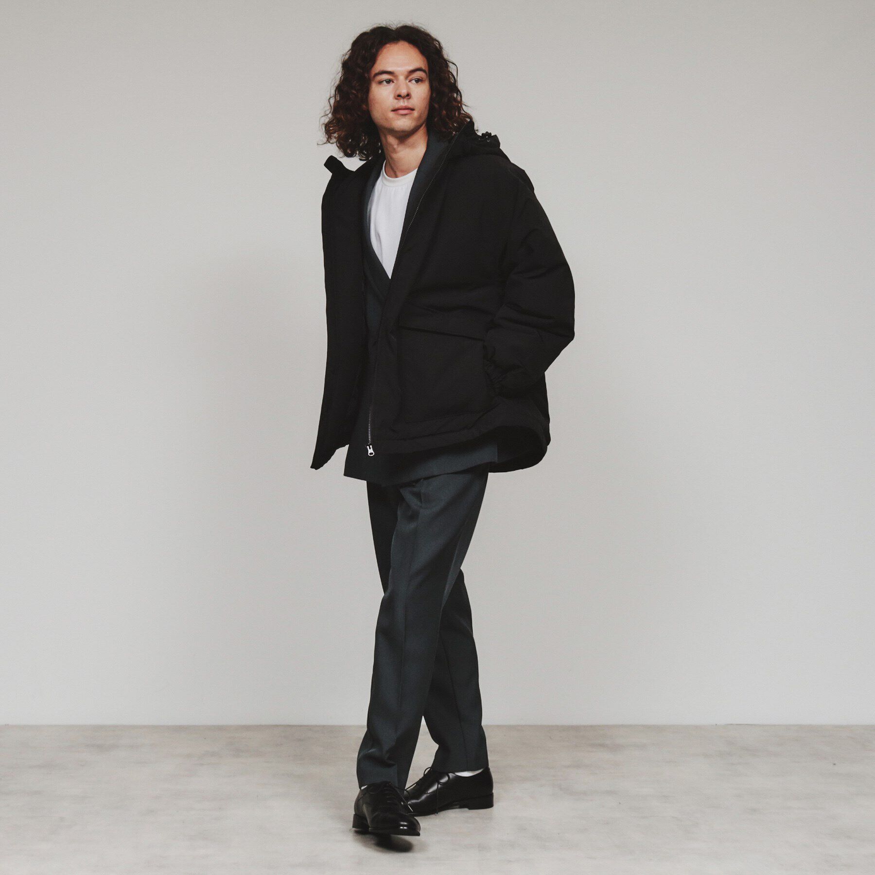 マシンウォッシャブル】REPREVEフード中綿ブルゾン（tk.TAKEO KIKUCHI