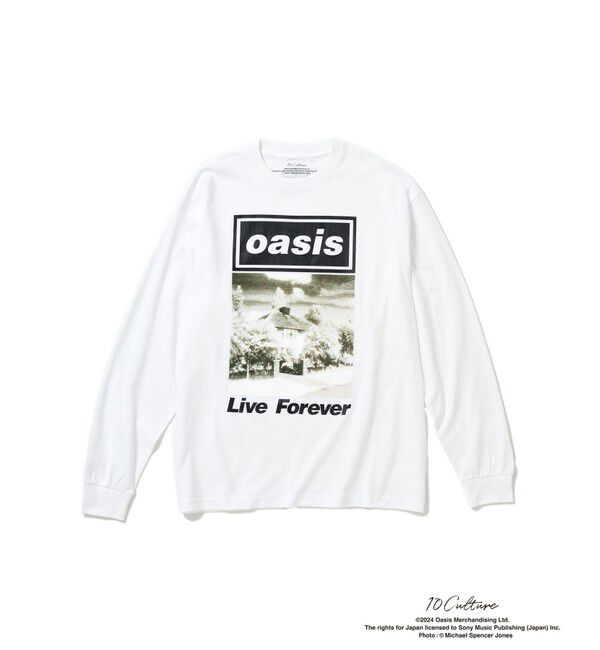 oasis 30th Tシャツ アダム エ ロペ Live Forever 白 oasis 10Culture / ADAM ET ROPE'】30th Anniversary LST（ADAM ET