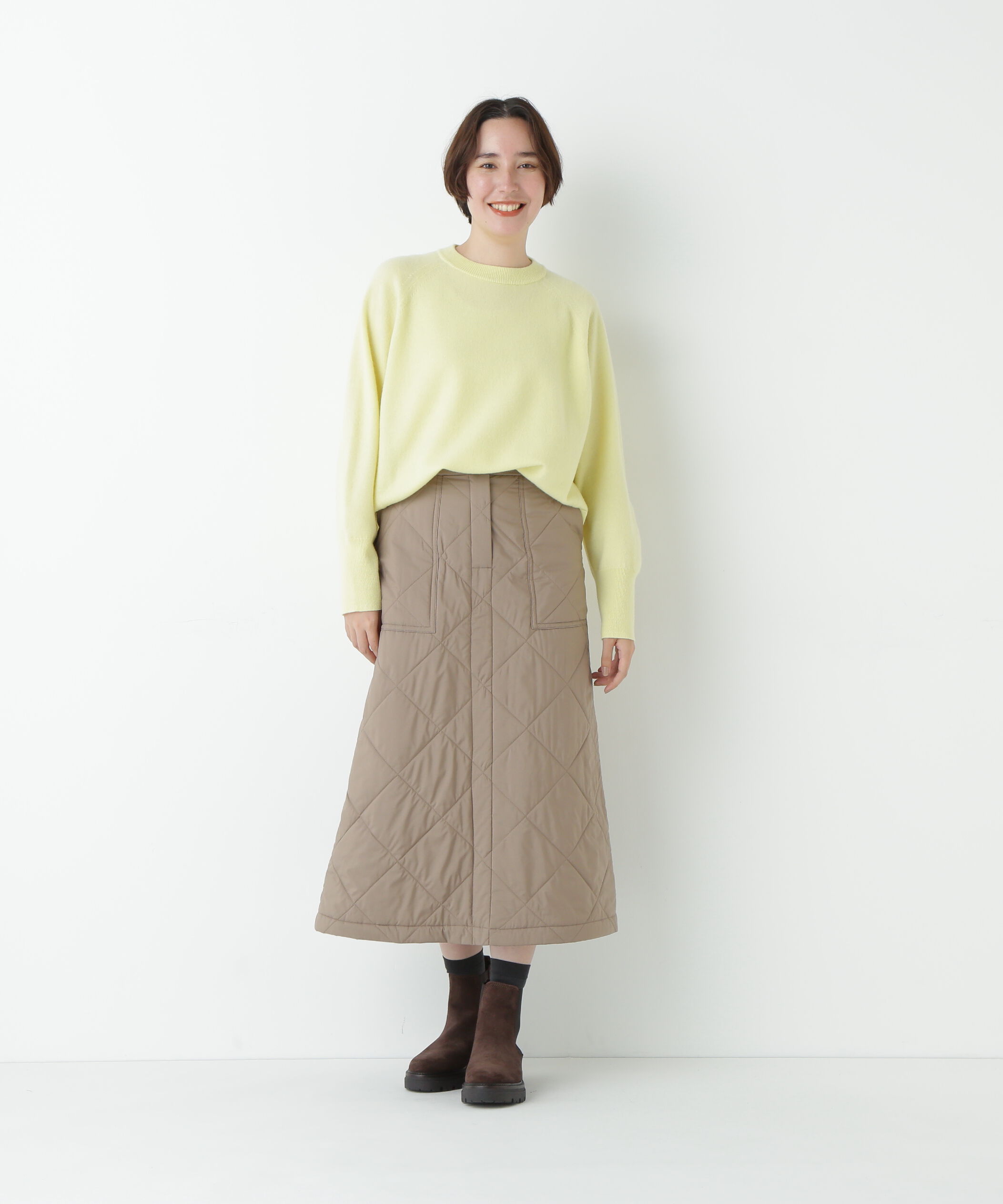 キルティングベイカーAラインスカート｜ルミネのファッション通販