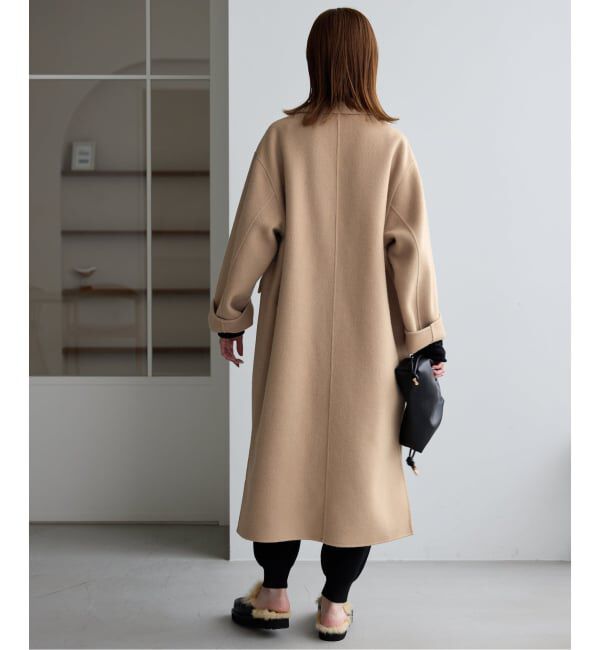 クリーニング済！ SLOBE IENA ECO WOOL ダブルブレストコート スローブ