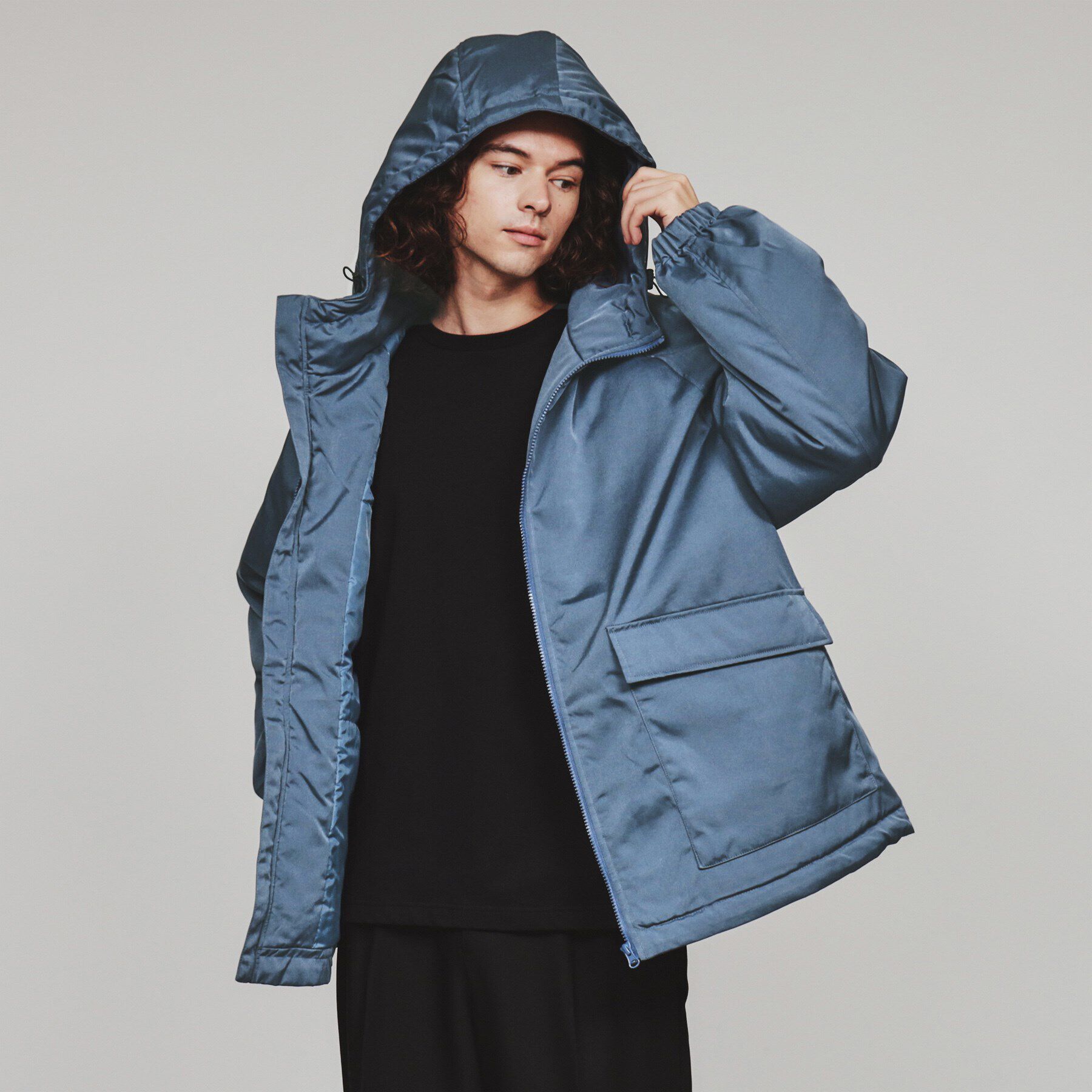 マシンウォッシャブル】REPREVEフード中綿ブルゾン（tk.TAKEO KIKUCHI