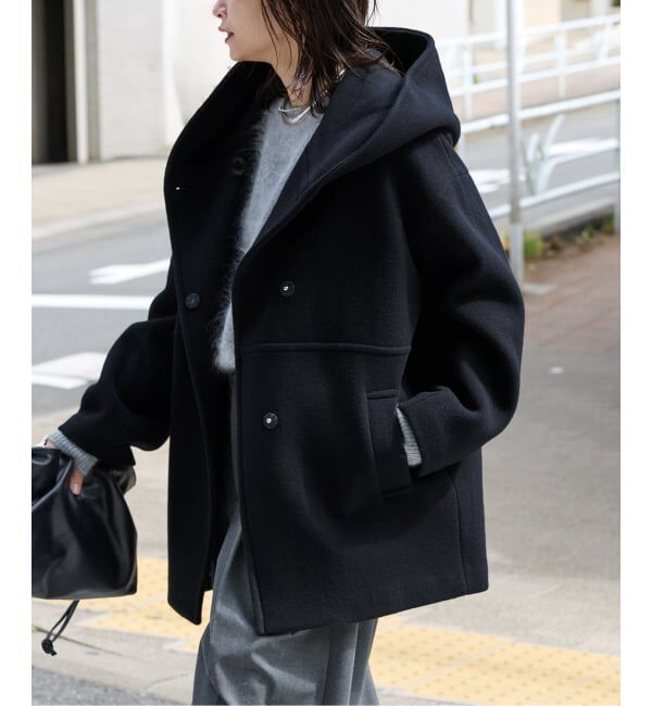 journal standard Luxe ダブルモッサノーカラーコート JOURNAL