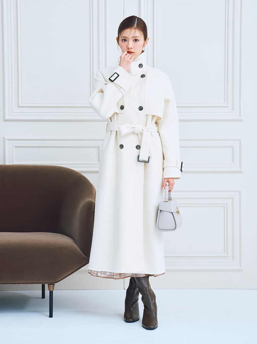 ウール混ロングトレンチコート ウール混ロングトレンチコート（CELFORD）｜ルミネのファッション通販