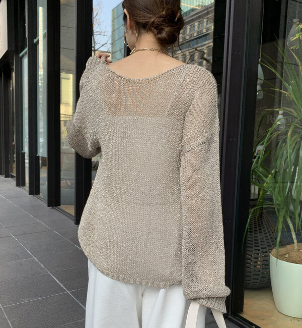 WEB限定】ラメ針抜きプルオーバー｜ルミネのファッション通販
