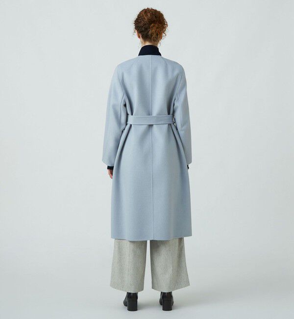 ボールジィ　プレミアムウールリバーノーカラー　コート　ベルト　ロングコート　36 Ballsey ノーカラーコート コート プレミアムウールリバー レディース