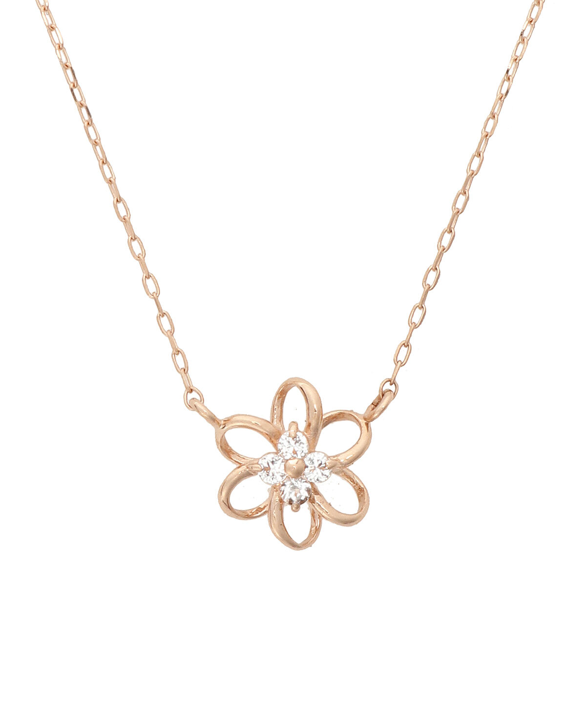 K10 PG ストーンフラワーネックレス(小)