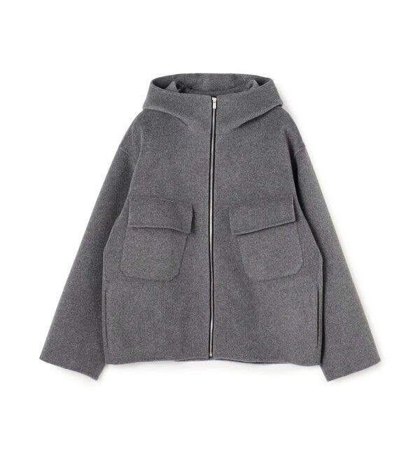 ウールカシミヤダブルフェイス フーデッドブルゾン（GALERIE VIE
