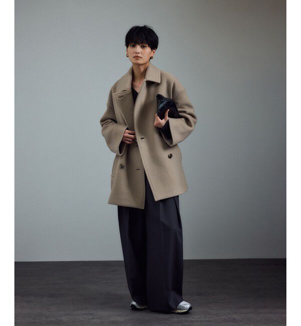 美品　アダム・エ・ロペ　MANTECO ウールコート　オーバーサイズ　ジャケット SALON adam et rope' ピーコート pコート 「追加」「WEB限定」MANTECO