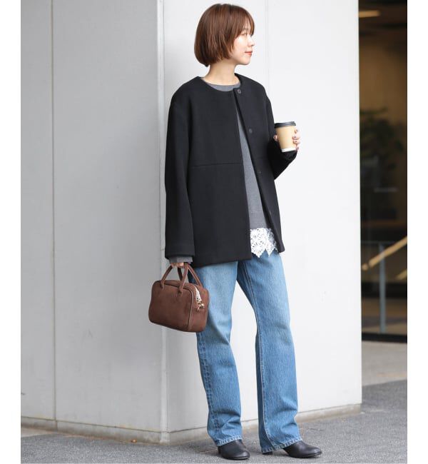 追加》スーパーファインビーバークルーネックコート（JOURNAL STANDARD